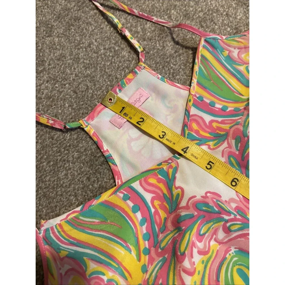 Lilly Pulitzer Double Trouble Silk Slip Dress Women’s Size XS - Picture 7 of 11